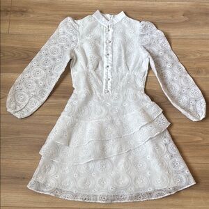 Elegant White Lace Dress